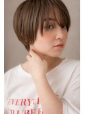 大人可愛いモカベージュ*小顔マッシュショートY上尾10代20代30代