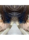 【dog&hair LeiLea法隆寺】ブルーインナーカラー