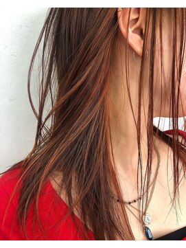 ルーフ 町田店(LUFE) orange × 極細highlight color