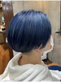 ショートボブ×ロイヤルブルー【LODAT横浜】