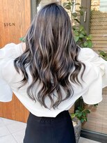 ヨロ 小岩(YOLO) ハイライトカラーミルクティーベージュケアブリーチダブルカラー