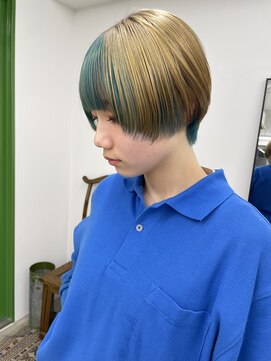 シカ(sica) short × light blue