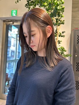 ヲタク(wotaku.) オリーブブラウンブリーチなしカラー透明感ブラウン寒色カラー