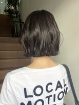 サンク 原宿 表参道(cinq) 原宿切りっぱなしボブ外ハネ外国人風ボブブラウンカラー前髪なし