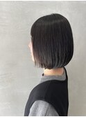 ショートボブ_内巻きストレート