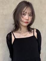 シエ バイ ケンジ 湘南台(sie by KENJE)&nbsp;シルキーミルクティーベージュ　レイヤー 前髪　ウルフ　外ハネ