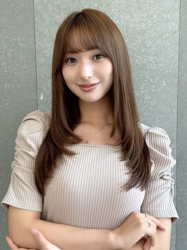 ルームバイシー 新宿(Loom. by Sea) ココアベージュ×レイヤー[小顔/黒髪/オリーブグレー]