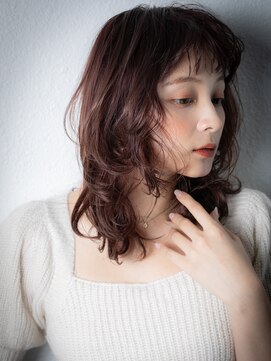 カバーヘア 上尾西口店(COVER HAIR) 前髪パーマバタフライカットミディアムレイヤーz上尾20代30代