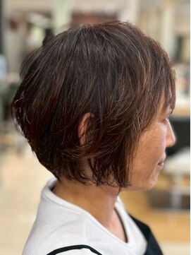 ヘアークリアー 春日部 ミセス 大人可愛いショートグラデーション 白髪染め