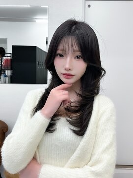 レイヤーカット/ハッシュカット/グレージュ