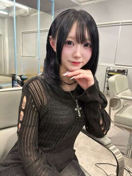 プリアバイポプルス 渋谷(pria by popls) ミディアムレイヤーハッシュカット顔周りレイヤーカット韓国ヘア