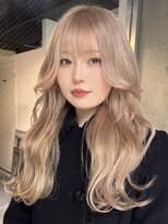 アルカナ 明治神宮前原宿(ARCANA) ベージュブロンド ケアブリーチ レイヤーカット 顔周りレイヤー