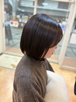 ヒラトヤ 肴町店 透明感ココアブラウン大人可愛い艶感ショートボブ20代30代40代