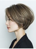 大人ショートハイライト白髪ぼかし30代40代50代60代広尾/恵比寿