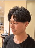 ●田中碧風センターパート/刈り上げツイストスパイラルパーマ