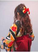 卒業式 袴着付け ヘアアレンジ