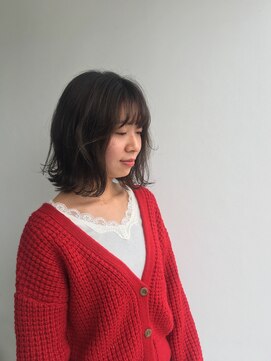 ヘアメイク オブジェ(hair make objet) 切りっぱなしふんわりボブ