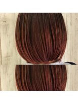 ヘアサロン オスカー(hair salon Oscar) 赤系ショートボブ