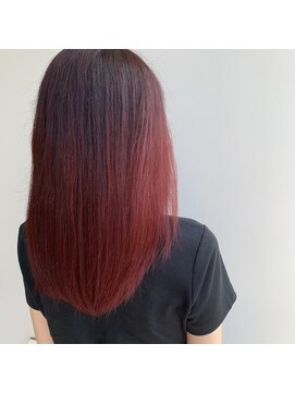美容室 アイディー i-dee ワインレッドカラー