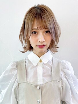 アイティーバイアルバム 八王子店(IT by ALBUM) 外ハネボブ_くびれミディイヤリングカラー_8346