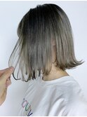 ホワイトグレージュ_マロンベージュAラインボブ_ba335981