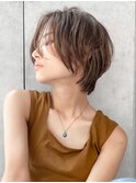 【GEEKS渋谷】くすみカラー/くびれショート/大人かわいい/透け感