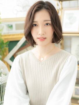 カバーヘア ブリス 上尾西口店(COVER HAIR bliss) 大人フェミニン前下がり小顔かきあげボブa上尾20代30代40代!