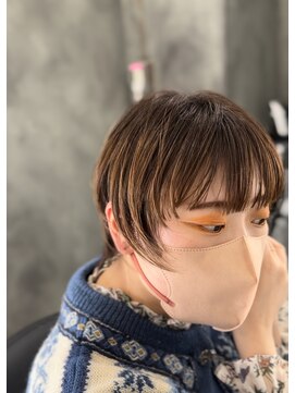 クラッチバイシオンアグリゲイト(CLUTCH by Zi-on aggregate) メンズライクウルフボブ/触覚前髪/地毛風カラー/モードレトロ