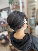 ロカット サロン(Roquat Salon)&nbsp;卒業式ミディアムアップアレンジ【ヘアセット/袴/立川/立川南】