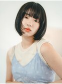 ナチュラルマッシュボブ　夏ショート