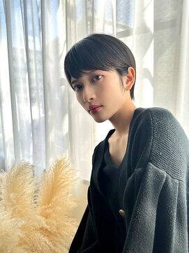 ラフィス ヘアー リノ 三宮店(La fith hair lino) 【La fith】フレンチマッシュショート×シアーブラック