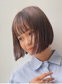 切りっぱなし/カラー/ミルクティーベージュ/ボブ