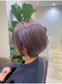 白髪ぼかし細めハイライト30代40代50代ショートシアーカラー016