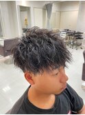 メンズ王道束感刈り上げマッシュ