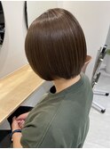 艶髪ミントアッシュショートボブ