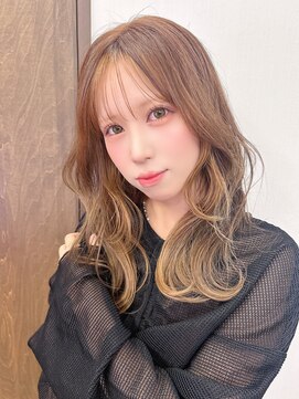 ハロー(...Hello) インナーカラー フェイスフレーミング ベージュカラー