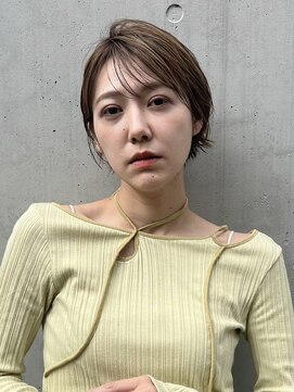 マイル 渋谷(mile) 【SATSUKI】シースルーバングショート/ハイライトデザインカラー