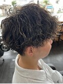 波巻きパーマ × ハイライト