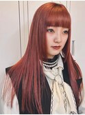 オレンジブラウン オレンジ ブラウンカラー 暖色 ロング