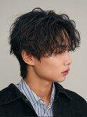 渋谷緩め波巻きスパイラルパーマシャドウパーマセンターパート