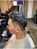 オールバック風パーマ