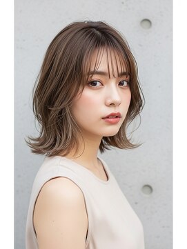 マイン(MINe) ツヤ髪/小顔髪質改善カット/ナチュラル/ミディアム/30代/40代