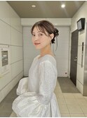 お呼ばれアレンジ♪20代30代大人可愛いタイトリボンアレンジ