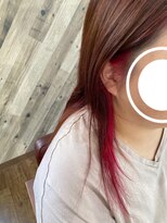 ルネッサンスヘアー ラファエロ(RAFFAELLO)&nbsp;イヤリングカラー　ピンク　ブリーチあり　ポイントカラー