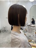 パッツン切りっぱなしボブ☆大人ボブ前髪あり小顔20代～50代