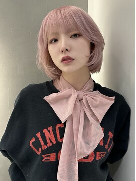 ソル 栄矢場町(SOL) ペールピンク/レイヤーボブ/ピンクカラー