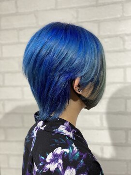 ビスイル 秋葉原店(Vis ill) ハンサムショート透明感大人かわいいブルーカラーレイヤー