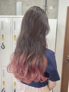 サクラ オモテサンドウ(SAKURA) ピンクグラデーションカラー/ダブルカラー/表参道/ブリーチ