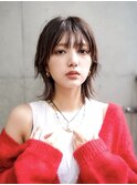 【GEEKS渋谷】冬カラー/ミディアムレイヤー/ウルフ/顔周りカット