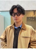 美髪＊シャドウパーマ＊黒髪センターパート＊Zina札幌大通